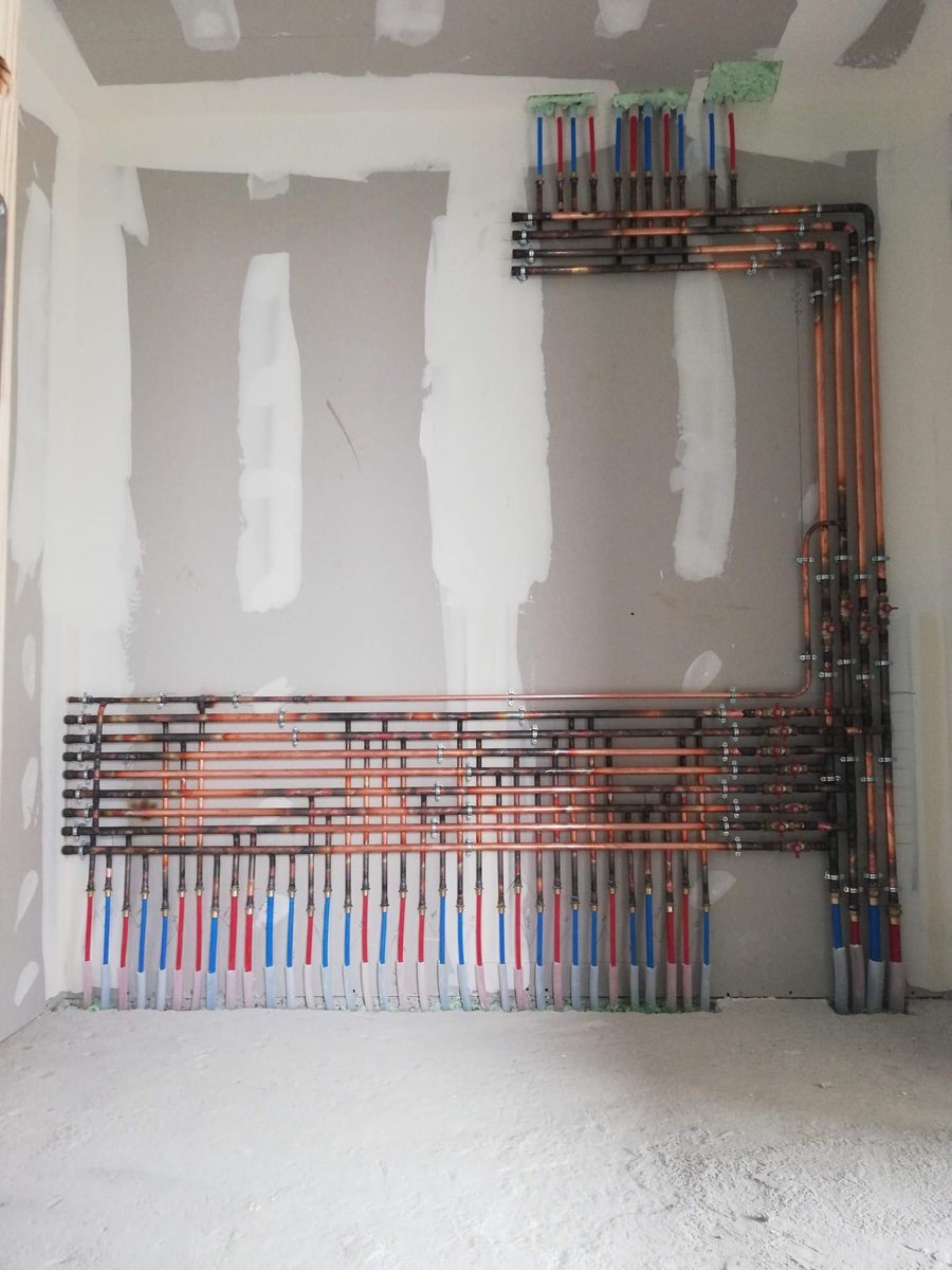 Distribution en cuivre et PER (chantier en cours)